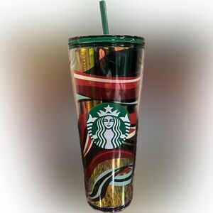 Starbucks 2021 Holiday Swirl 24oz Cold Cup Tumbler,